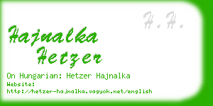 hajnalka hetzer business card